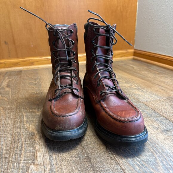 Red Wing 402 Leather Made USA UNION Super SoleSoft Toe Work Boots Mens 7.5 D main image 11